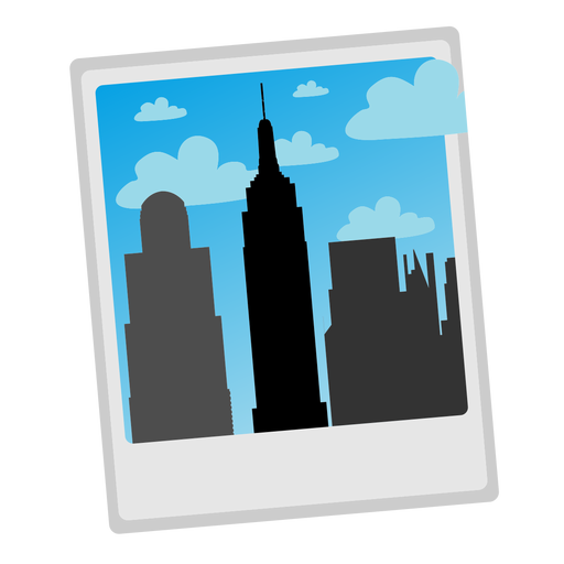 Empire state bulding photo icon PNG Design
