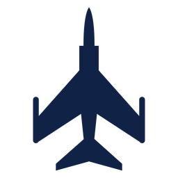 Vista superior de la silueta del avión Diseño PNG
