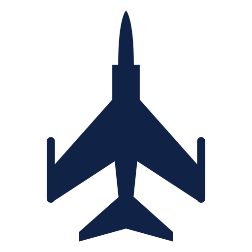 Airplane silhouette top view PNG Design