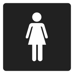Ícone quadrado de gênero feminino Desenho PNG