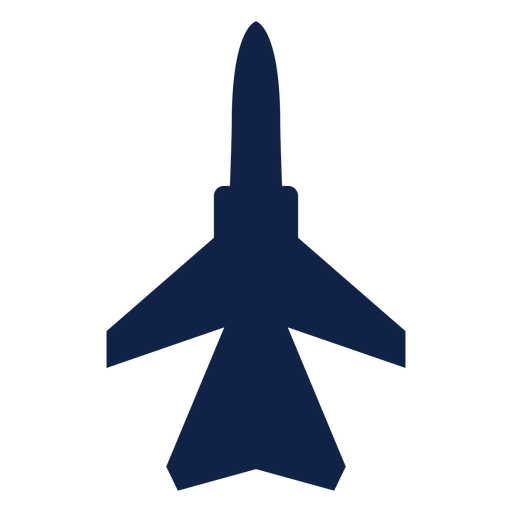 Fighter aircraft top view silhouette