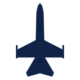 Fighter plane top view silhouette PNG Design