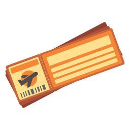 Icono de billete de avión Diseño PNG