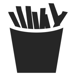Icono de caja de papas fritas plana Icono de caja de papas fritas plana