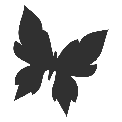 Geometric butterfly flying silhouette