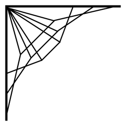 Geometrisches Eckgestaltungselement PNG-Design