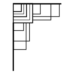 Elemento de esquina de rectángulo geométrico Diseño PNG