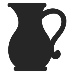 Ícone plano do jarro de vidro Desenho PNG
