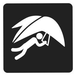 Icono cuadrado de planeador Diseño PNG