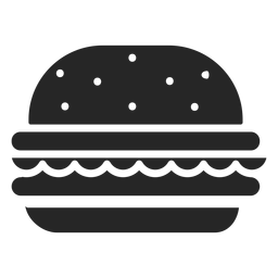 Iconos de restaurante de icono plano de hamburguesa Diseño PNG