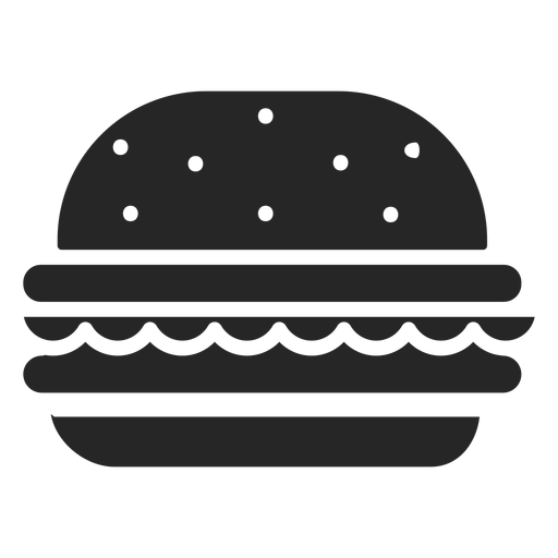 Iconos de restaurante de icono plano de hamburguesa Diseño PNG