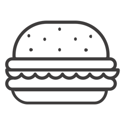 Hamburger Strichsymbol PNG-Design