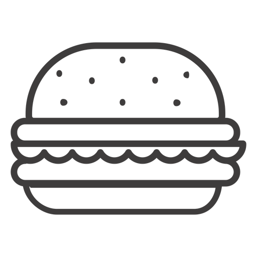 Icono de trazo de hamburguesa Diseño PNG