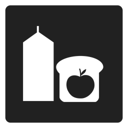 Healthy breakfast square icon PNG Design