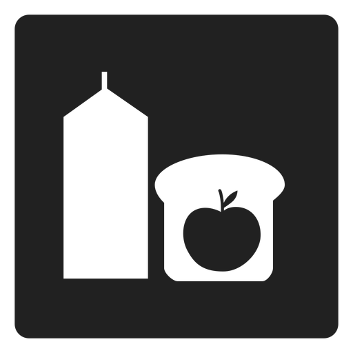 Quadratisches Symbol des gesunden Frühstücks PNG-Design