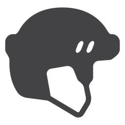 Ícone plano de capacete de hóquei Desenho PNG