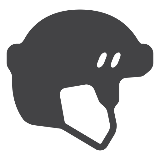 Ícone plano de capacete de hóquei Desenho PNG