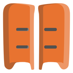 Icono de espinilleras de hockey Diseño PNG