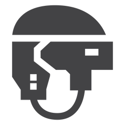 Ícone plano de capacete de esporte de hóquei Desenho PNG