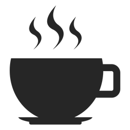 Heiße Kaffeetasse flach Symbol Heiße Kaffeetasse flach Symbol