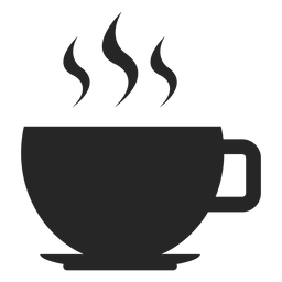 Ícone plano de xícara de café quente