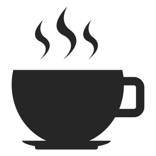 Flache Ikone der heißen Kaffeetasse PNG-Design