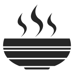Hot soup bowl flat icon Hot soup bowl flat icon