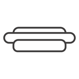 Icono de trazo de sándwich de hotdog Diseño PNG
