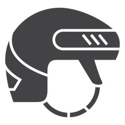 Ícone plano de capacete de hóquei no gelo Desenho PNG