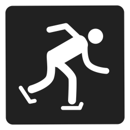 Patinação no gelo - ícone quadrado Desenho PNG