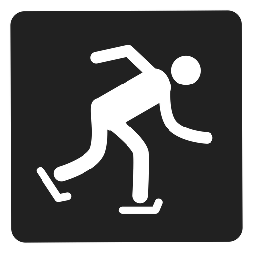 Patinaje sobre hielo icono cuadrado patinaje Diseño PNG