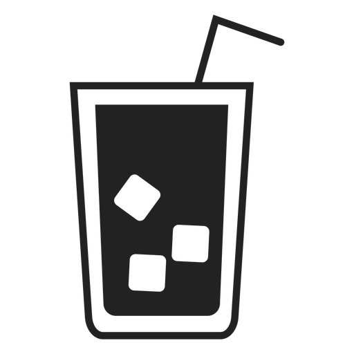 Ice tea glass flat icon PNG Design