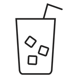Ícone de copo de chá gelado Desenho PNG