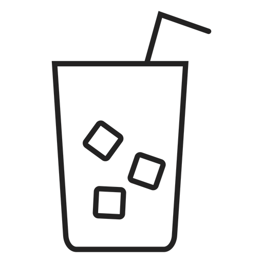 Ice tea glass icon PNG Design