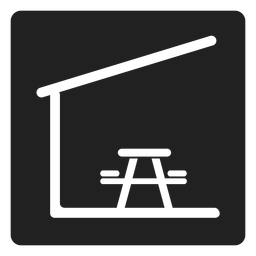Icono cuadrado de mesa y silla de picnic interior Diseño PNG Transparent PNG