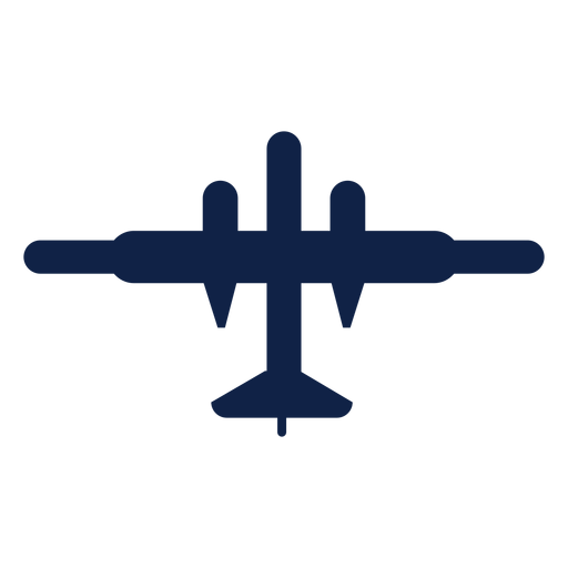 Jet plane top view silhouette PNG Design