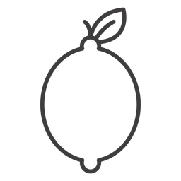 Limão ícone de traço de fruta limão Desenho PNG