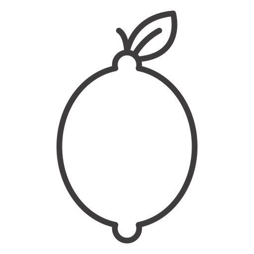 Lemon fruit stroke icon lemon PNG Design