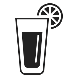Icono plano de vaso de limonada