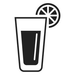 Lemonade glass flat icon Lemonade glass flat icon
