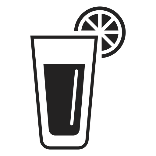 Icono plano de vaso de limonada Diseño PNG