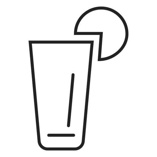 Lemonade glass icon PNG Design