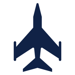 Silueta de vista superior de avión de combate ligero Diseño PNG
