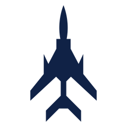 Silueta de vista superior de avión de combate ligero Diseño PNG