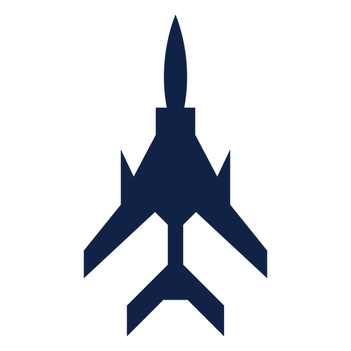 Light fighter plane top view silhouette PNG Design