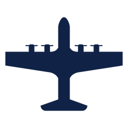 Avión militar vista superior silueta simple Diseño PNG