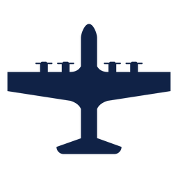 Military airplane top view simple silhouette PNG Design Transparent PNG
