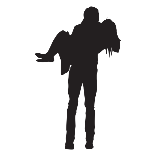 Download Man carrying woman silhouette - Transparent PNG & SVG vector file