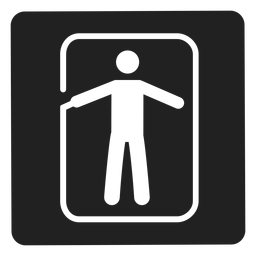 Mann in einem Rahmenquadratikone PNG-Design