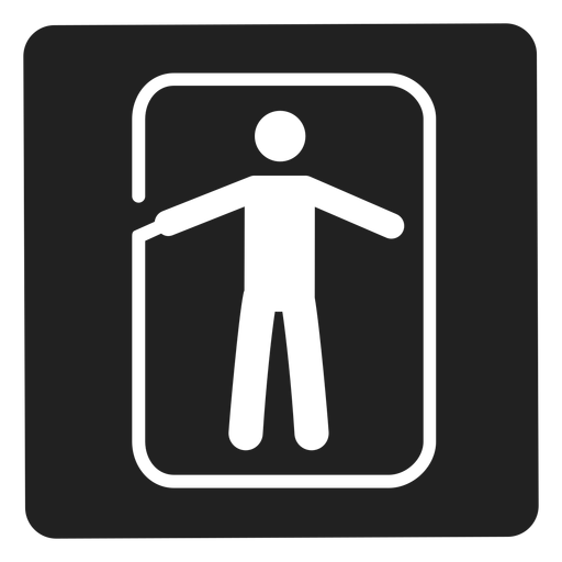Hombre en un icono cuadrado de marco Diseño PNG